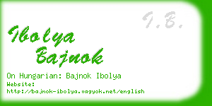 ibolya bajnok business card